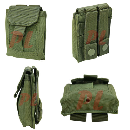 Molle Tactical EMT Glove Pouch – Black Nylon, Hook & Loop, Single Pocket
